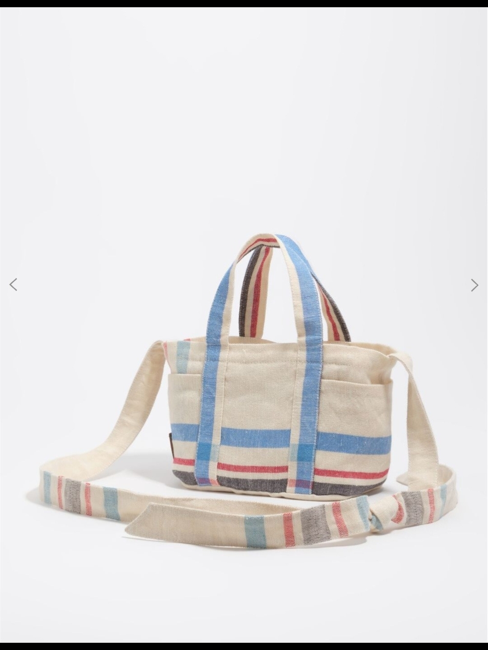 Bimba Y Lola linen mini bag Color-ECRU-NWT - Picture 7 of 16